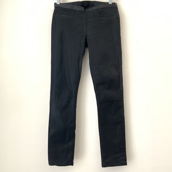 Helmut Lang Coated Skinny Leg Pants Black 27 - Picture 11 of 11